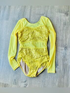 Weissman Yellow Dance Costume Girls LC (14)
